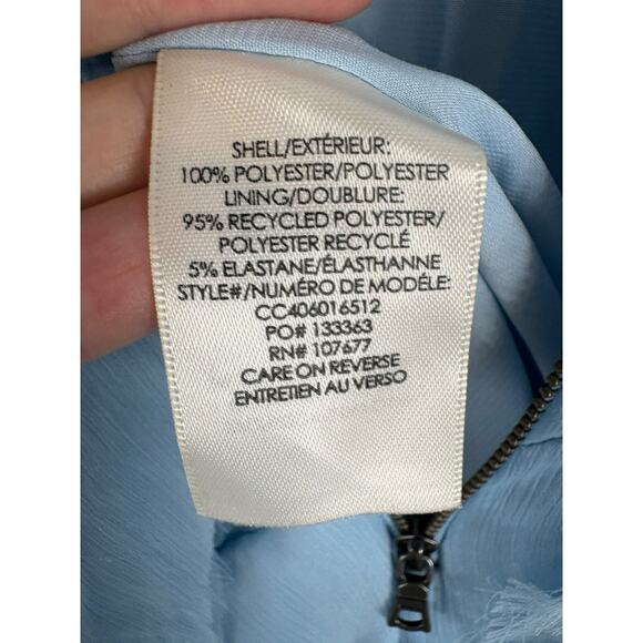 Alice + Olivia Holly Asymmetric Maxi Dress Tiered Ruffle Party Cocktail Blue 6 - Picture 14 of 14